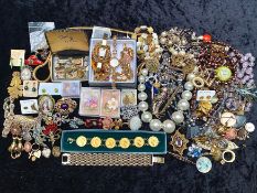 Collection of Quality Costume Jewellery, including heavy chains with charms, watches, bracelets,