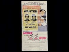 Original Movie Poster for 'Nuns on the Run' starring Eric Idle & Robbie Coltrane. Measures approx.