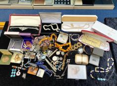 Mixed Lot Of Oddments And Collectables To Include Travel Clock, Fountain Pen, Costume Jewellery,