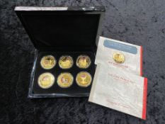 The First World War Centenary Golden Proof Crowns ( Complete Set ) 6 In Total.