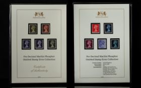 Harrington & Byrne - Pre-Decimal Machin Phosphor Omitted Stamp Error Collection.