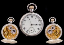 American Watch Co Waltham Traveller Sterling Silver Open Faced Pocket Watch with Outer Case.