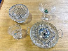 Collection of Quality Crystal, comprising Royal Brierley boxed large rose bowl, 8'' diameter, Stuart