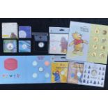 Collection of Novelty Coin Sets. Includes 1/ Winnie the Pooh Limited Edition 50 pence Coin Set.