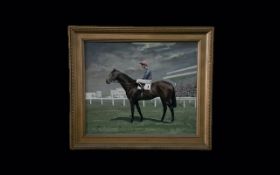 William Norman Gaunt (British 1918-2001) Portrait of the Champion Thoroughbred Racehorse "Brigadier