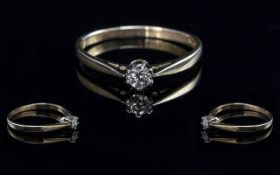 18ct Gold Good Quality Single Stone Diamond Set Ring. Marked 18ct to Shank. The Round Brilliant