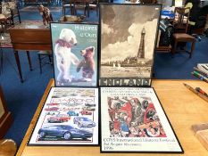 Four Advertising Posters, comprising one previously auctioned at Bonhams, depicting Silverstone