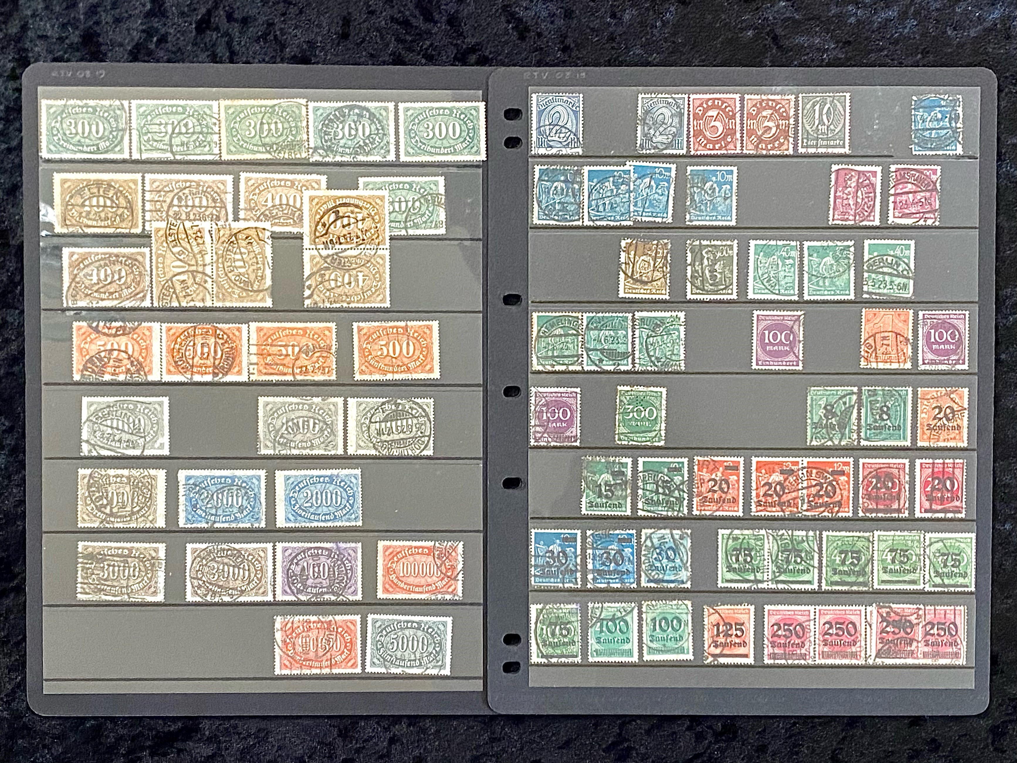 Stamps Interest - Germany 1920's - 30's duplicate fine used/mint collection on 8 album and hagner - Image 6 of 8