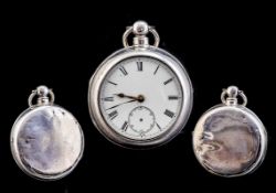 Mid Victorian Period Key Wind Sterling Silver Pair Cased English Lever Pocket Watch.