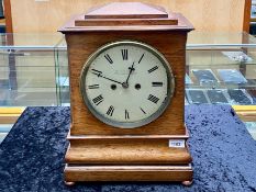 A Regency Walnut Double Fusee Bracket Clock, painted dial with Roman numerals,