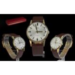 Roamer of Switzerland Gents 9ct Gold Incabloc 17 Jewels Mechanical Wrist Watch with original Roamer
