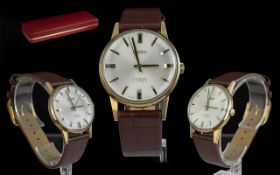 Roamer of Switzerland Gents 9ct Gold Incabloc 17 Jewels Mechanical Wrist Watch with original Roamer