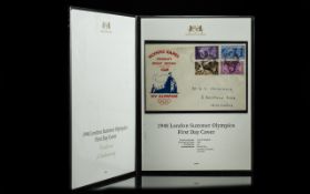 Harrington & Byrne - 1948 London Summer Olympics First Day Cover, First Year of Issue 1948.