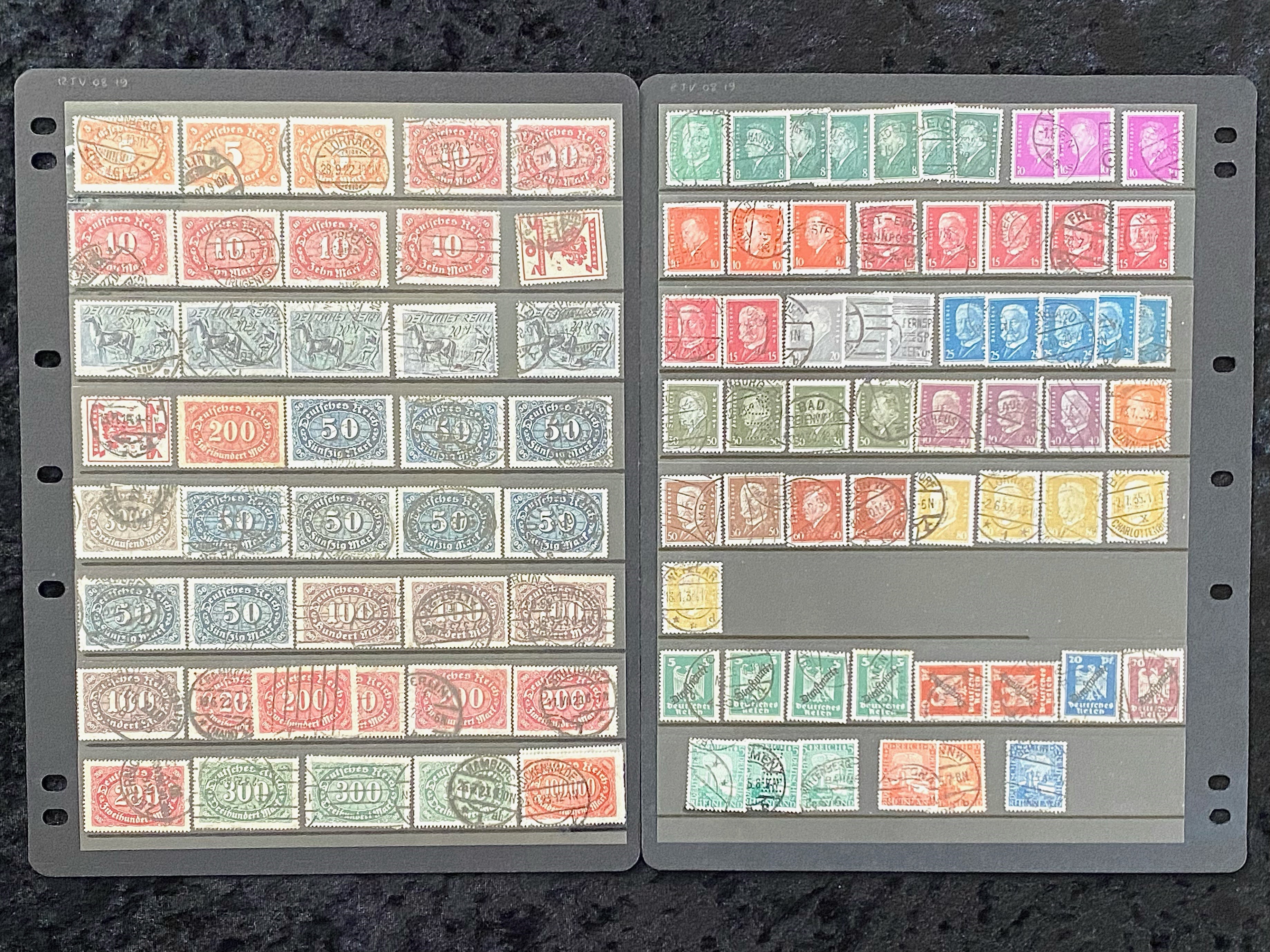 Stamps Interest - Germany 1920's - 30's duplicate fine used/mint collection on 8 album and hagner - Image 4 of 8