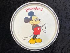 Disney Interest: Vintage Enamel Mickey Mouse Plate, Walt Disney Productions, approx. 11 inches (27.