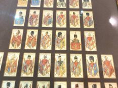 Two Framed Sets of Military Cigarette Cards, Player's cards depicting Hussars, Fusiliers,