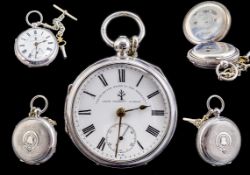 John Forrest London Chronometer Maker - To The Admiralty Open Faced Sterling Silver Pocket Watch