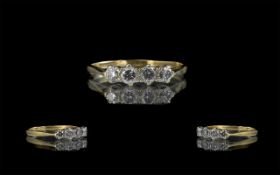 18ct Gold Attractive 4 Stone Diamond Set