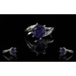 Amethyst Star Cut Ring, an unusual cut o