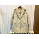 3/4 Length Musquash Coat, Cream, Hook &