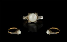 Antique Period Pleasing 18ct Gold Pearl