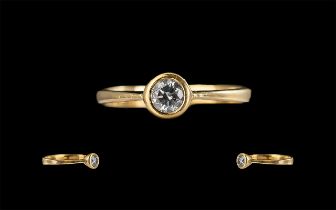 18ct Gold Attractive Single Stone Diamon