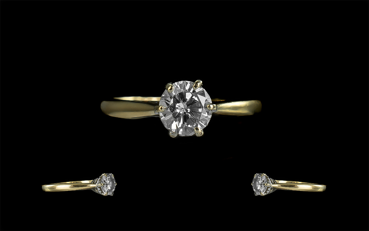 18ct Gold and Platinum Pleasing Single S