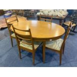 1960's Extendible Teak Table & Chairs, t