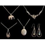 Collection of Silver Jewellery. Comprise