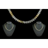 Ladies 18ct Multi Tone Gold Necklace of