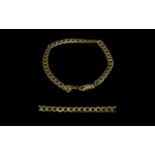 Unisex 9ct Gold Hollow Curb Bracelet Fro