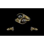 Ladies 14ct Gold Pleasing Black Pearl &