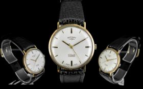 Rotary Gents Mechanical Wind 9ct Gold Ca