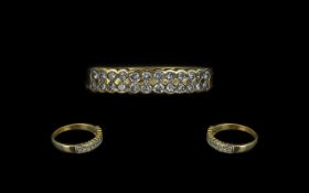 Ladies 18ct Gold Quality Diamond Set Rin