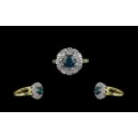 18ct Gold Attractive Sapphire and Diamon