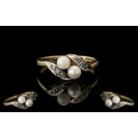 Pretty Elegant 9ct Gold Pearl and Diamon