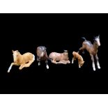 Beswick Horse Animal Figures (5) in tota