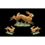 Beswick Hand Painted Animal Figure ' Hare ' Running. Model No 1024. Designer A. Gredington.