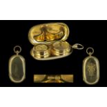 Antique Period Superb Quality 15ct Gold Full Sovereign and Half Sovereign ( Spring ) Hinged Case In