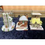 Three Boxed Coalport Cottages, comprising 'The Master's House,