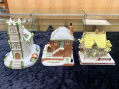 Three Boxed Coalport Cottages, comprising 'The Master's House,