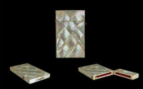 Antique Mother Of Pearl Calling Card Case,