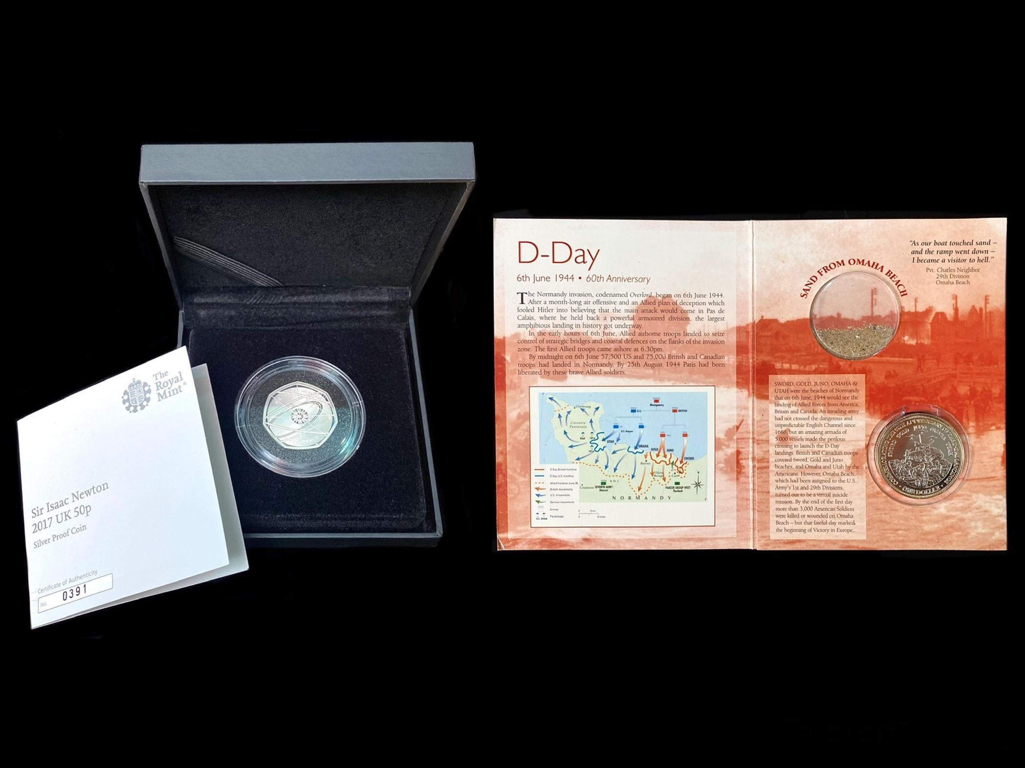 The Royal Mint Sir Isaac Newton 2017 UK 50p Silver Proof Coin, With Certificate of Authenticity.