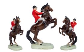 Beswick Hand Painted Rider and Horse Figure ' Huntsman ' Style One, 2nd Version. Model No 868.