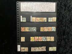 Stamps Interest Old time 19th century collection on 9 hagners A to W mainly used with some cds +