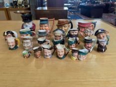 Collection of Toby Character Jugs, various sizes, including Chelsea Pensioner, assorted Monks,