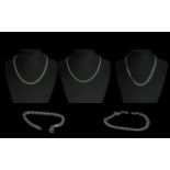 Collection of Silver Necklaces and Bracelets.