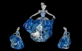 Swarovski Disney Limited Edition Blue and Clear Crystal Figure 'Cinderella',