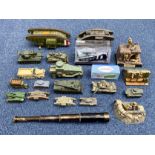 WWI Interest - Large Collection of Military Figures & Vehicles, including tanks, jeeps, trucks,