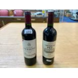 Two Bottles of Quality Red Wine, comprising Chateau de Pez 2013 and Chateau Tour De Pez 2016.